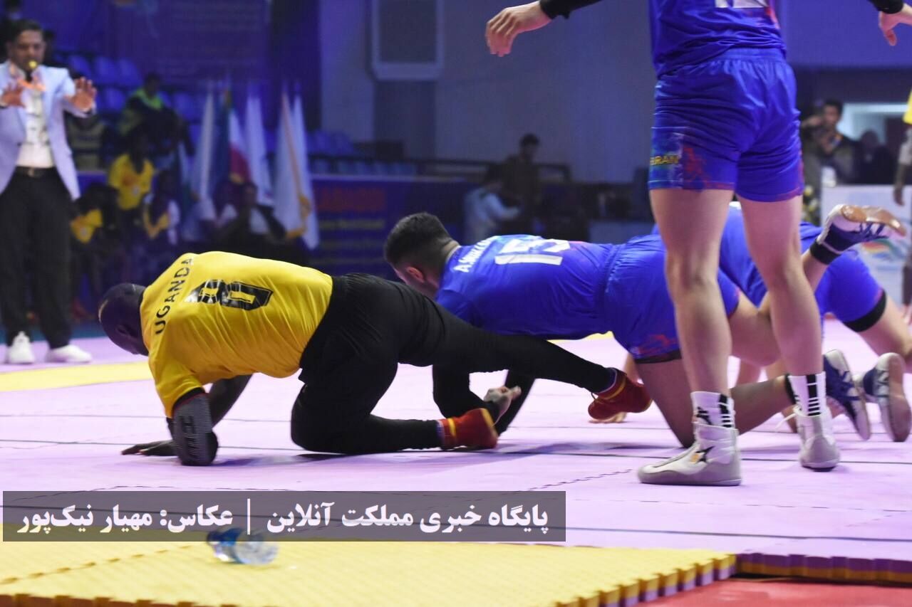 برد تیم ملی کبدی ایران مقابل اوگاندا در مسابقات قهرمانی جوانان جهان /