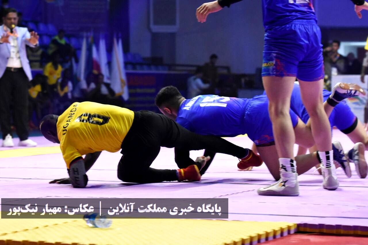 برد تیم ملی کبدی ایران مقابل اوگاندا در مسابقات قهرمانی جوانان جهان /
