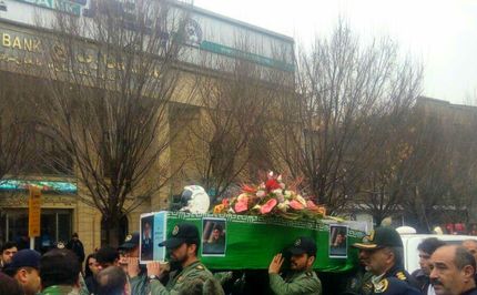 پیکر شهید خلبان سانحه میگ-۲۹ تشییع شد