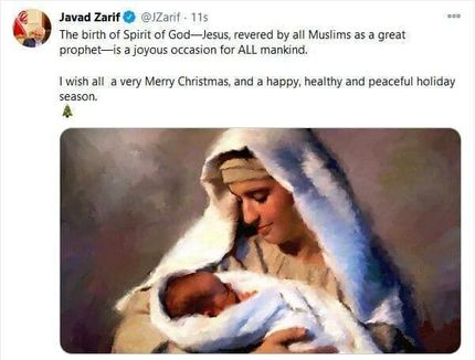 وزیر امور خارجه، میلاد حضرت مسیح را تبریک گفت