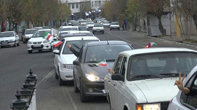 جشن و شادی ایرانیان در پی پیروزی تیم ملی در برابر ولز در جام جهانی قطر