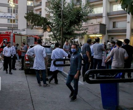 ۵۰ نفر از حادثه آتش‌سوزی بیمارستان ۱۳ آبان نجات یافته اند + ویدئو