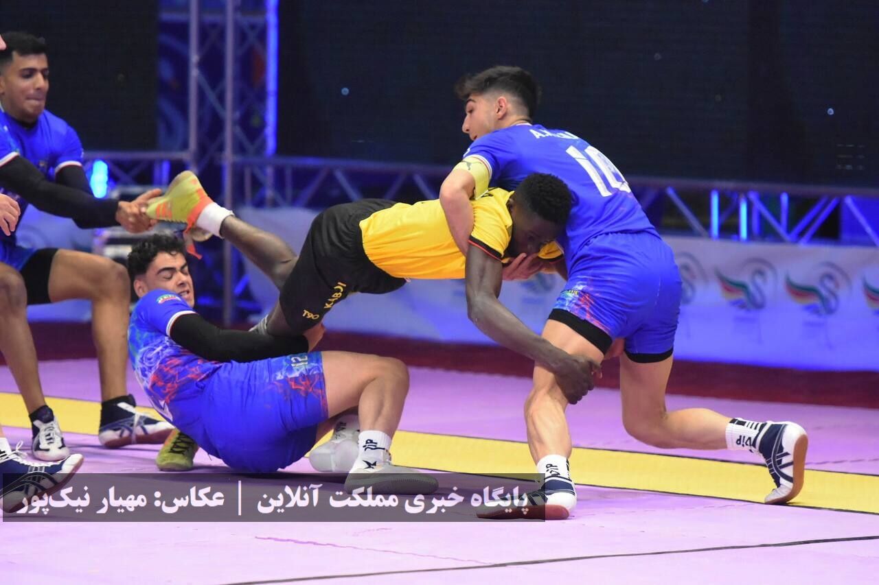 برد تیم ملی کبدی ایران مقابل اوگاندا در مسابقات قهرمانی جوانان جهان /