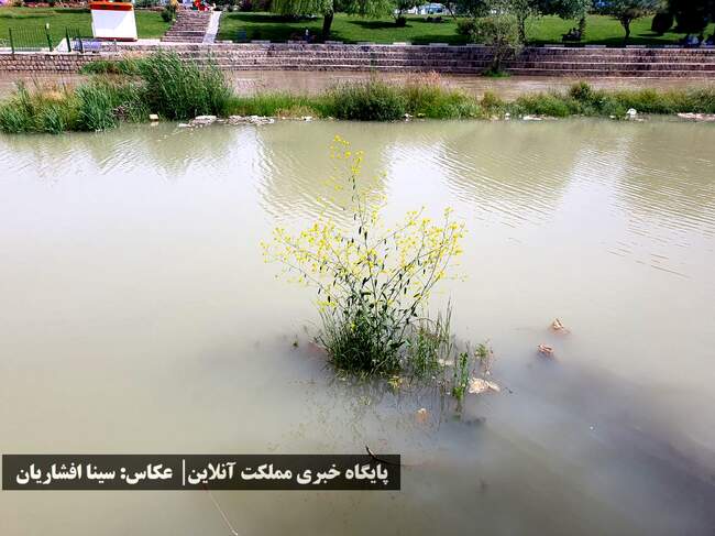 رودخانه‌ای به حال خود رهاشده در میان ارومیه