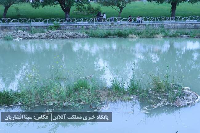 رودخانه‌ای به حال خود رهاشده در میان ارومیه