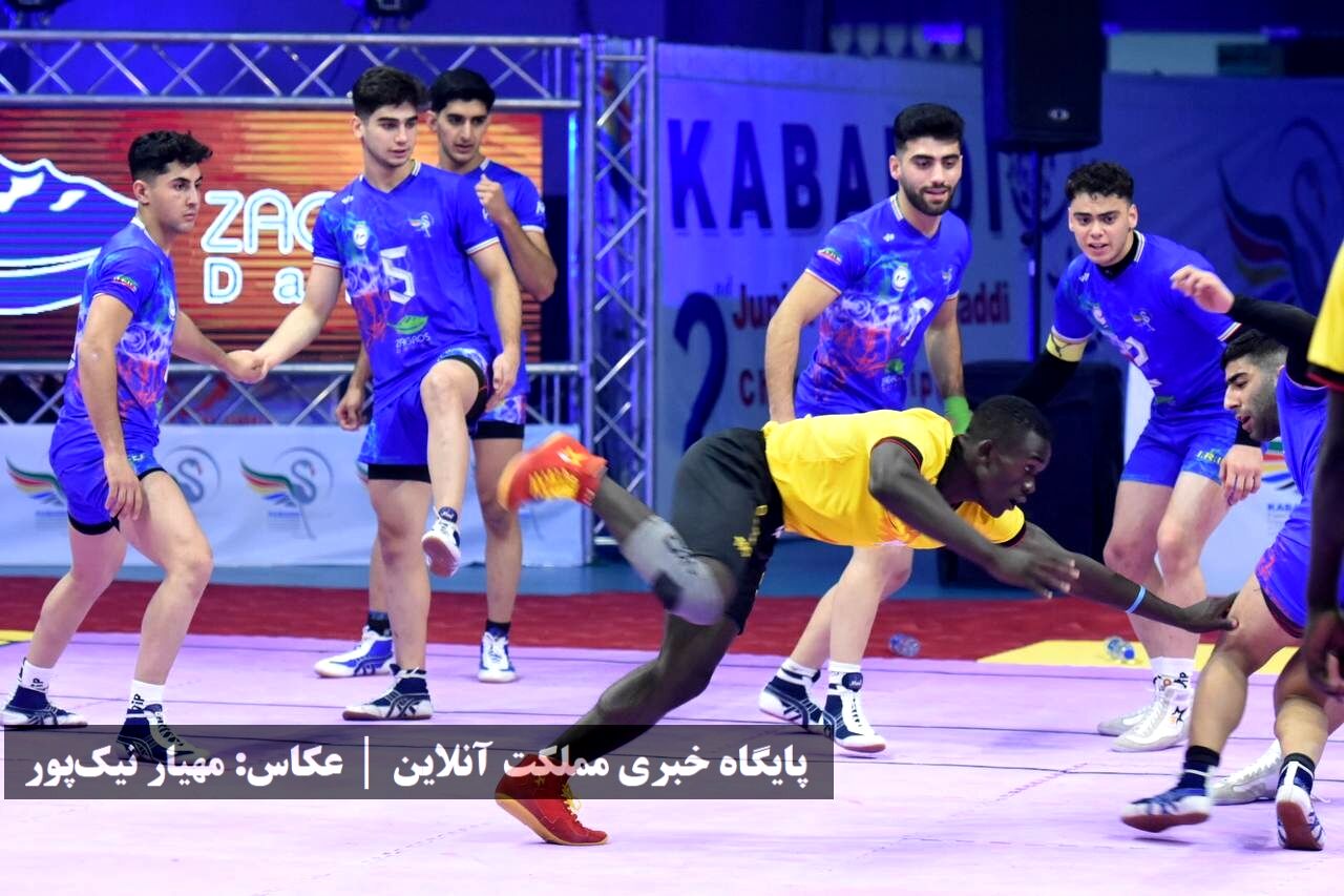 برد تیم ملی کبدی ایران مقابل اوگاندا در مسابقات قهرمانی جوانان جهان /